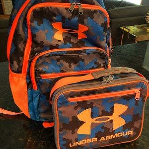 Boys Under Armour Backpack and matching Lunch Box